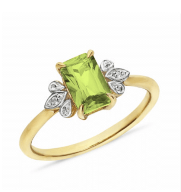 Peridot & Diamond Ring
